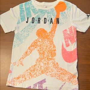 Jordan White Tee with Vibrant Graphic